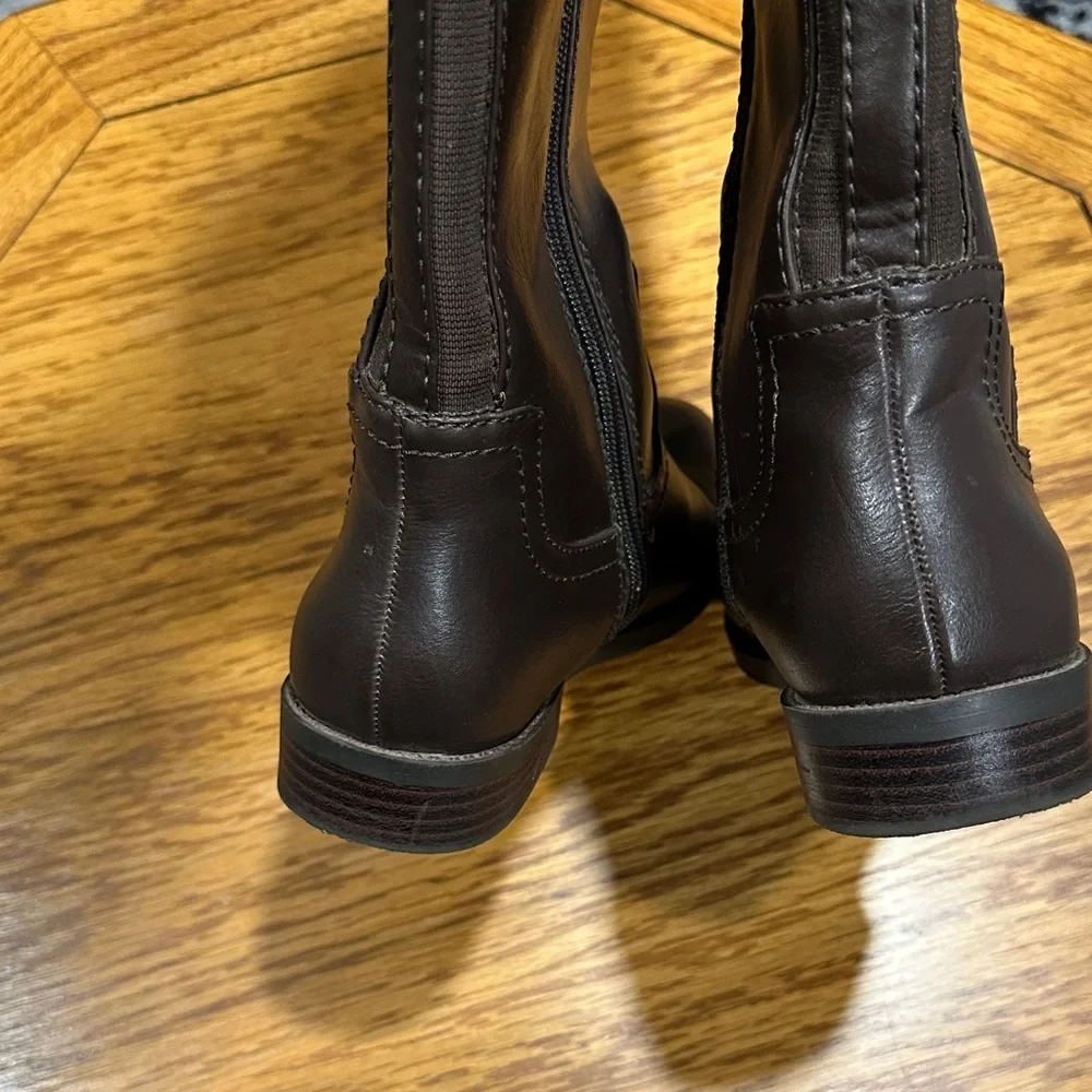 *TOMMY HILFIGER* Brown x Gold Knee-High Riding Boots Size 6.5